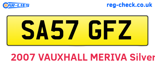 SA57GFZ are the vehicle registration plates.