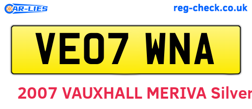 VE07WNA are the vehicle registration plates.