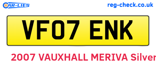 VF07ENK are the vehicle registration plates.