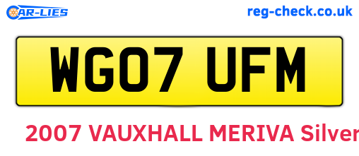 WG07UFM are the vehicle registration plates.