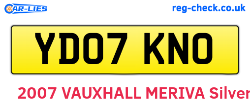 YD07KNO are the vehicle registration plates.