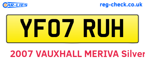 YF07RUH are the vehicle registration plates.