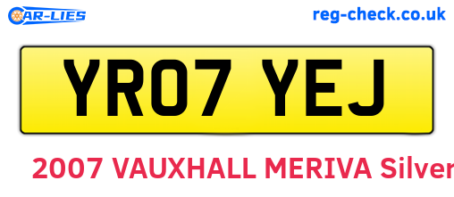YR07YEJ are the vehicle registration plates.