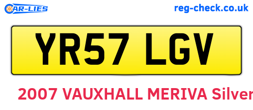 YR57LGV are the vehicle registration plates.