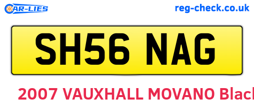 SH56NAG are the vehicle registration plates.