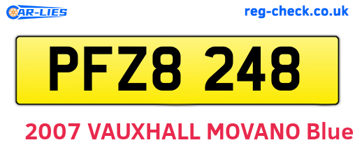 PFZ8248 are the vehicle registration plates.