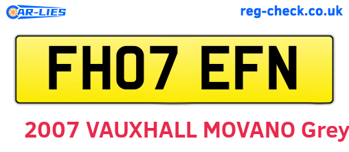 FH07EFN are the vehicle registration plates.
