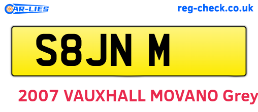 S8JNM are the vehicle registration plates.