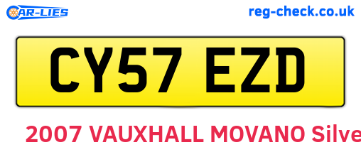 CY57EZD are the vehicle registration plates.