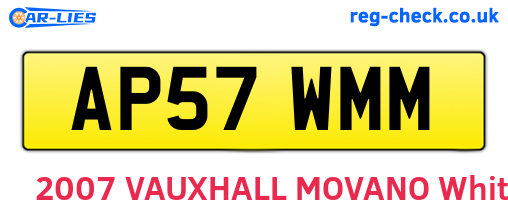 AP57WMM are the vehicle registration plates.