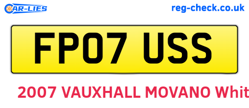 FP07USS are the vehicle registration plates.