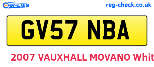 GV57NBA are the vehicle registration plates.