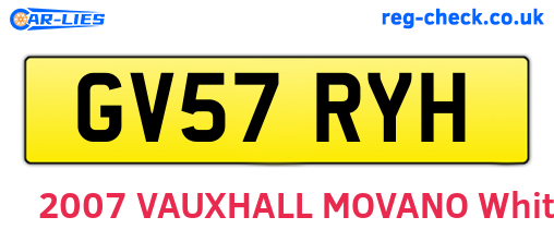 GV57RYH are the vehicle registration plates.