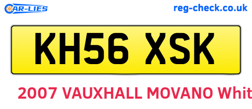 KH56XSK are the vehicle registration plates.