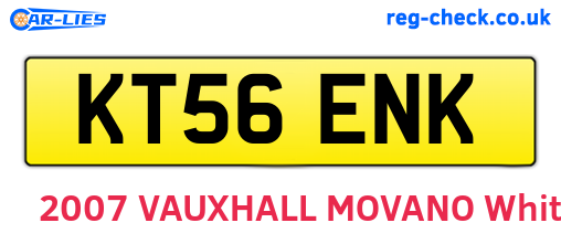 KT56ENK are the vehicle registration plates.