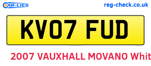 KV07FUD are the vehicle registration plates.