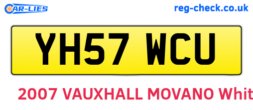 YH57WCU are the vehicle registration plates.