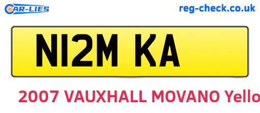 N12MKA are the vehicle registration plates.