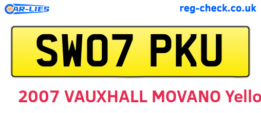 SW07PKU are the vehicle registration plates.