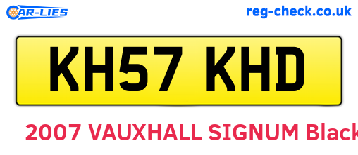KH57KHD are the vehicle registration plates.