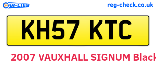 KH57KTC are the vehicle registration plates.
