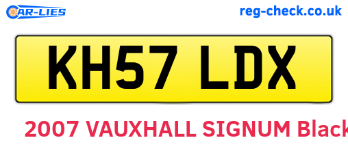 KH57LDX are the vehicle registration plates.