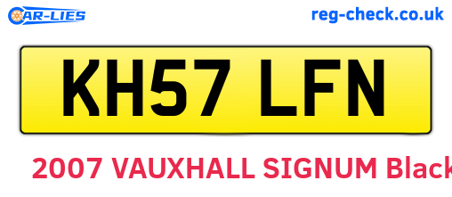 KH57LFN are the vehicle registration plates.