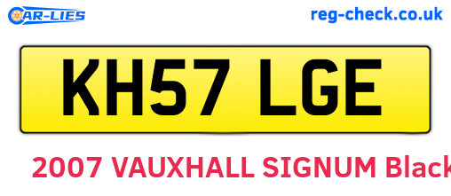 KH57LGE are the vehicle registration plates.
