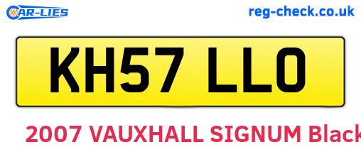 KH57LLO are the vehicle registration plates.