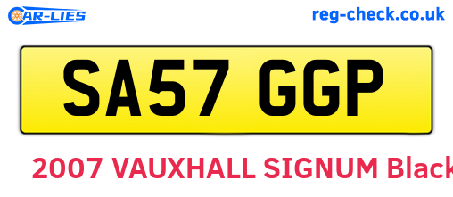 SA57GGP are the vehicle registration plates.