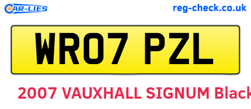 WR07PZL are the vehicle registration plates.