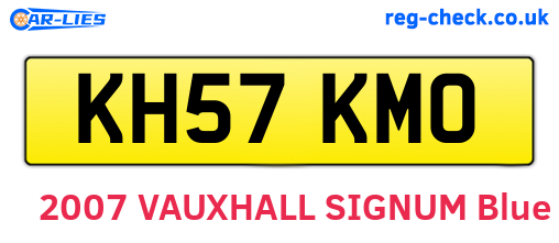KH57KMO are the vehicle registration plates.