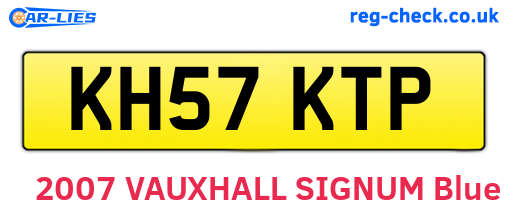 KH57KTP are the vehicle registration plates.