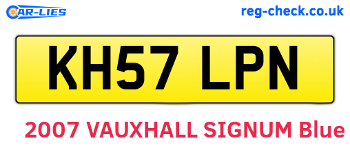 KH57LPN are the vehicle registration plates.