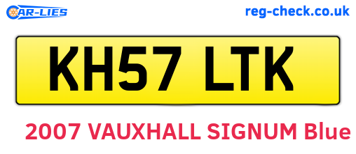 KH57LTK are the vehicle registration plates.