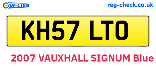 KH57LTO are the vehicle registration plates.
