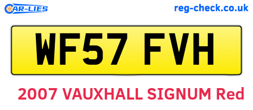 WF57FVH are the vehicle registration plates.