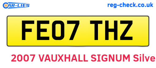 FE07THZ are the vehicle registration plates.