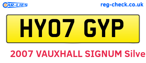 HY07GYP are the vehicle registration plates.