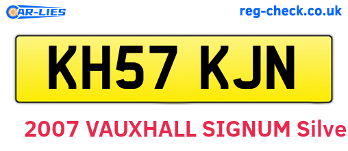 KH57KJN are the vehicle registration plates.