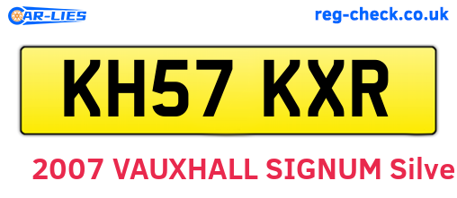 KH57KXR are the vehicle registration plates.