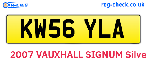 KW56YLA are the vehicle registration plates.