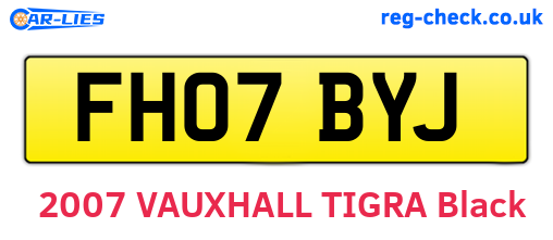 FH07BYJ are the vehicle registration plates.