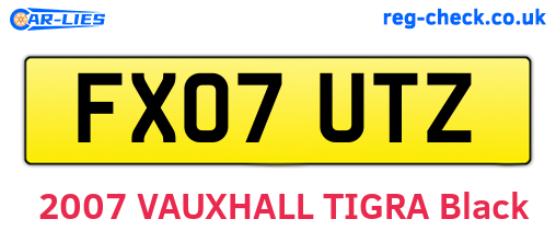 FX07UTZ are the vehicle registration plates.