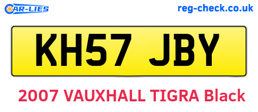 KH57JBY are the vehicle registration plates.