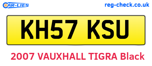 KH57KSU are the vehicle registration plates.