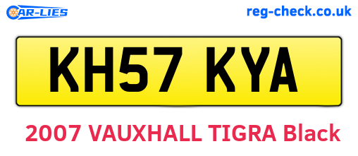KH57KYA are the vehicle registration plates.