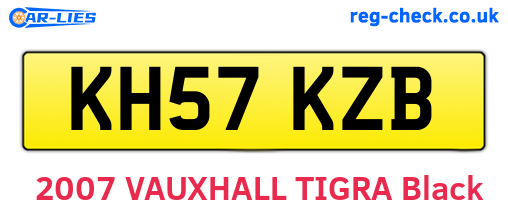 KH57KZB are the vehicle registration plates.