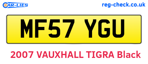 MF57YGU are the vehicle registration plates.