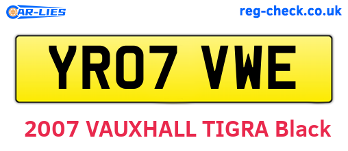 YR07VWE are the vehicle registration plates.